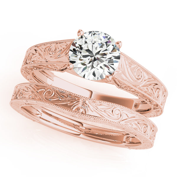 18K Rose Gold 1ct Diamond Engagement Solitaire Ring