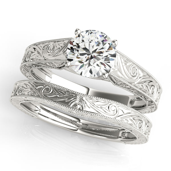 1ct Diamond 18K White Gold Solitaire Engagement Ring