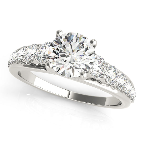 Platinum 1.03 ctw Round Diamond Engagement Ring