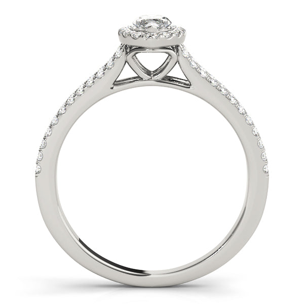 18K White Gold Marquise Diamond Engagement Ring