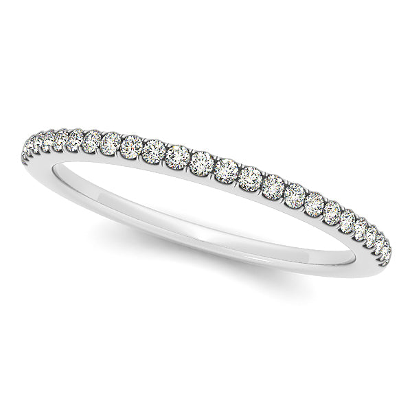 14K White Gold 0.108ctw Diamond Wedding Band