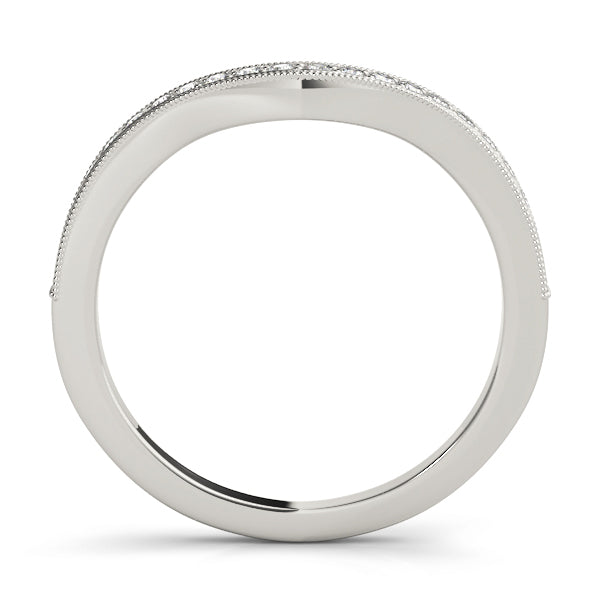 Platinum 1/5 CT Diamond Wedding Ring Band