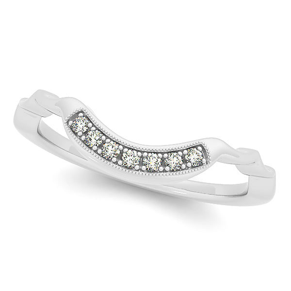 Platinum 1/20 ct Diamond Wedding Ring Band