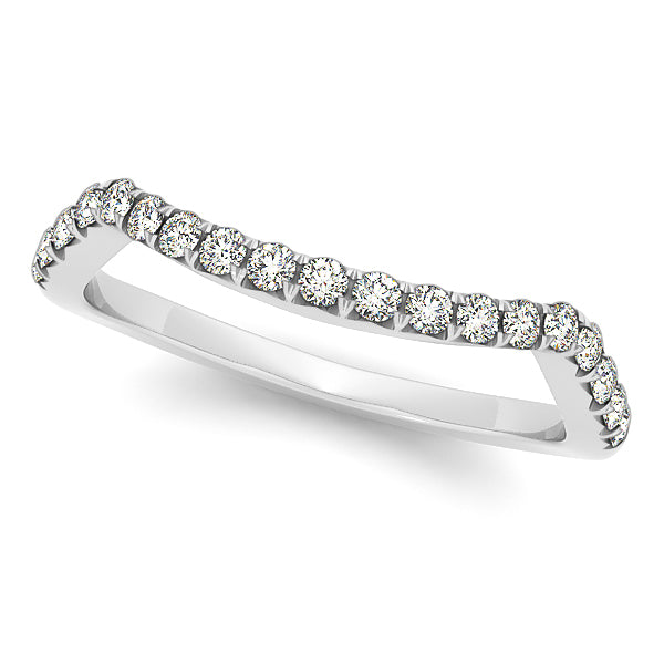 18K White Gold 0.19ctw Diamond Wedding Band