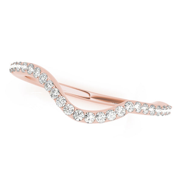 18K Rose Gold Diamond Wedding Ring