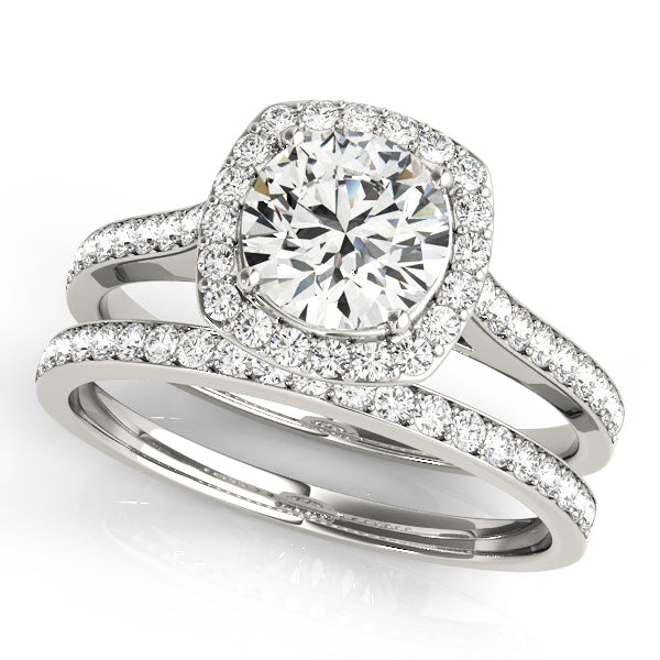 18K White Gold 1.33ctw Round Diamond Engagement Ring