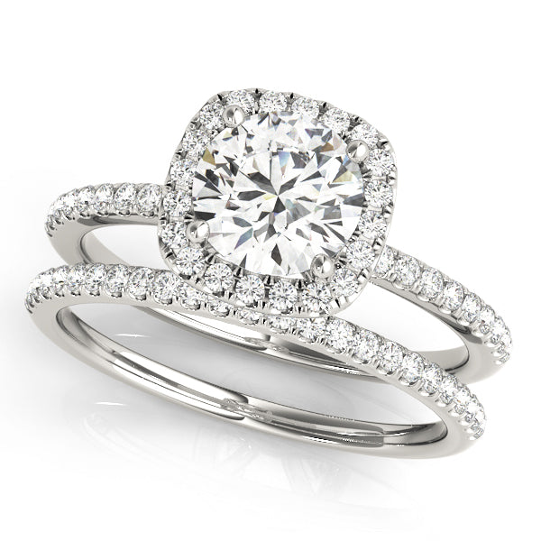 18K White Gold 1.2 ctw Round Diamond Engagement Ring
