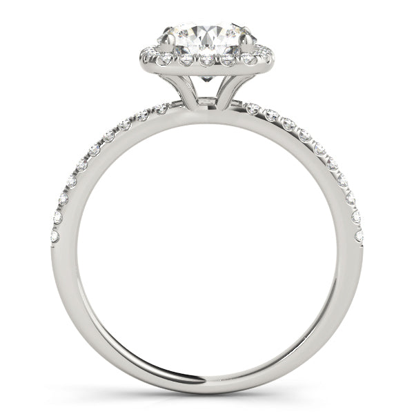14K White Gold 1 CT Diamond Halo Engagement Ring
