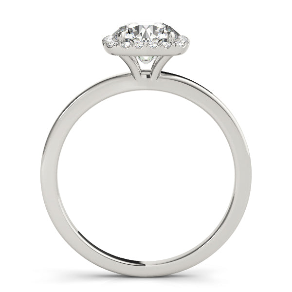14K White Gold 1 ct Diamond Halo Engagement Ring