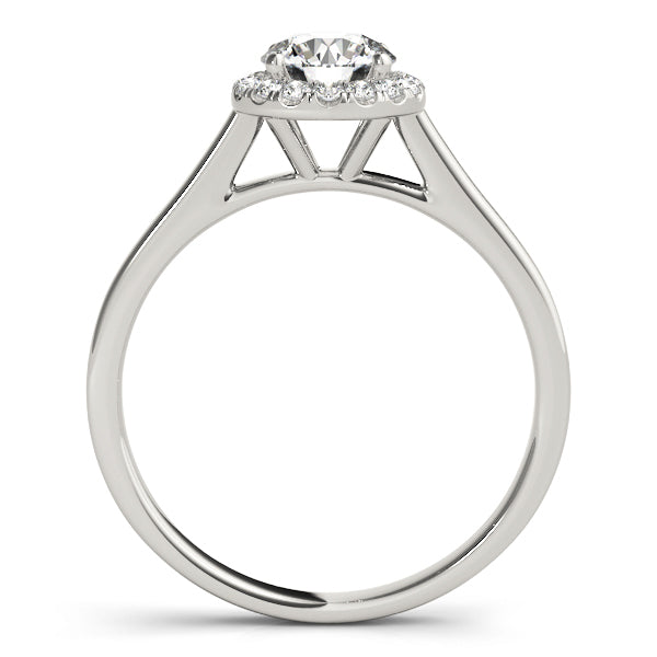 18K White Gold 1 ct Diamond Halo Engagement Ring