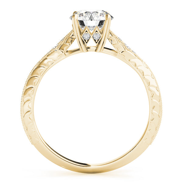 18K Yellow Gold Vintage Diamond Engagement Ring 0.5 ct