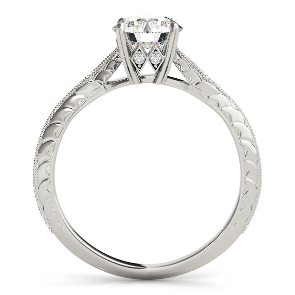 14K White Gold Vintage Diamond Engagement Ring