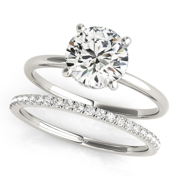 18K White Gold 1 ct Diamond Engagement Ring