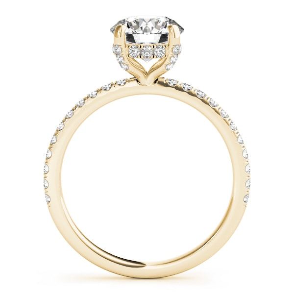 18K Yellow Gold 1 1/4 ct tw Halo Diamond Engagement Ring
