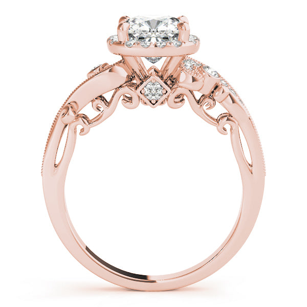 18K Rose Gold Cushion Diamond Engagement Ring 1.25ctw