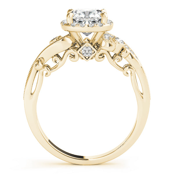 14K Yellow Gold Cushion Diamond Engagement Ring 1.25ctw