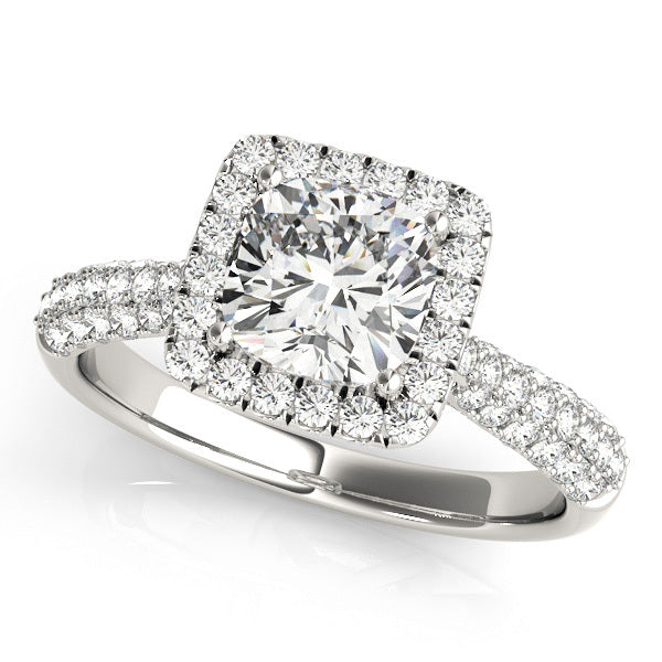 Platinum Cushion Diamond Engagement Ring 1.33ctw