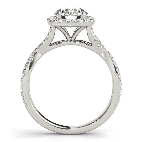 18K White Gold 1.5 ctw Round Diamond Halo Ring