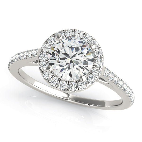 18K White Gold 1.33ctw Round Diamond Engagement Ring