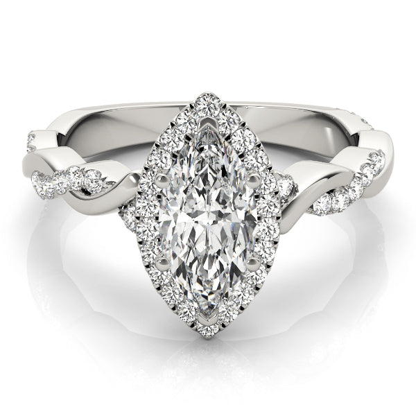 Platinum Marquise Diamond Engagement Ring 1.33ctw