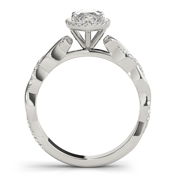 18K White Gold 1.33ctw Marquise Diamond Engagement Ring