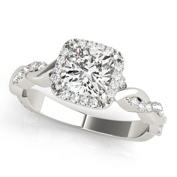 Platinum Cushion Diamond Engagement Ring 1.33ctw