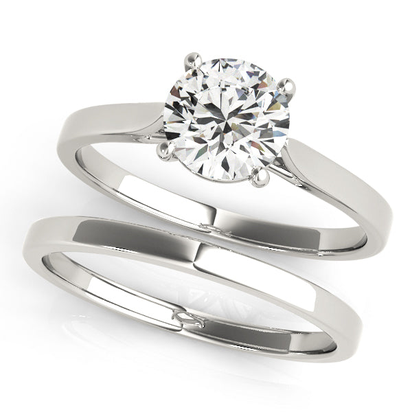 1 CT Platinum Round Diamond Engagement Ring
