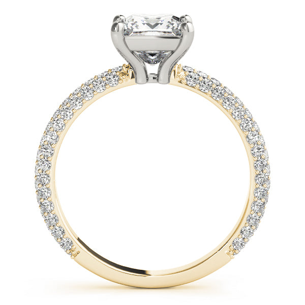 14K Yellow Gold PavÃ© Diamond Engagement Ring