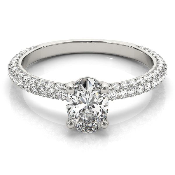 Pave Diamond Engagement Ring