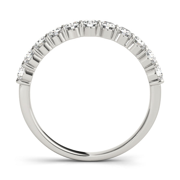 14K White Gold 0.11ctw Diamond Wedding Band