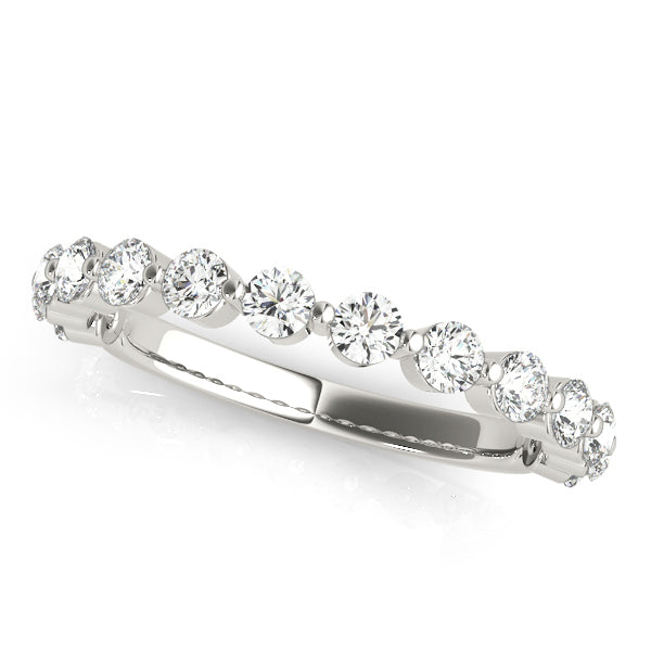 18K White Gold 3/8 ct Diamond Wedding Band