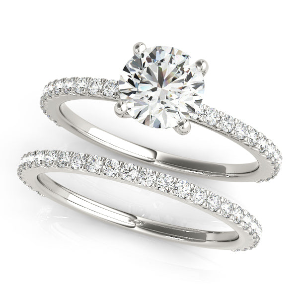 Platinum 1.25 CT Diamond Single Row Engagement Ring