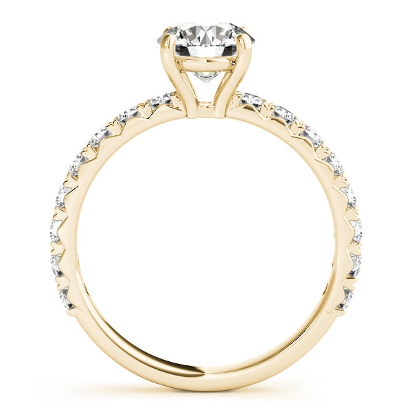 14K Yellow Gold 1 1/2 ct tw Single Row Diamond Engagement Ring