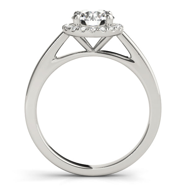 Platinum 1 CT Diamond Halo Engagement Ring