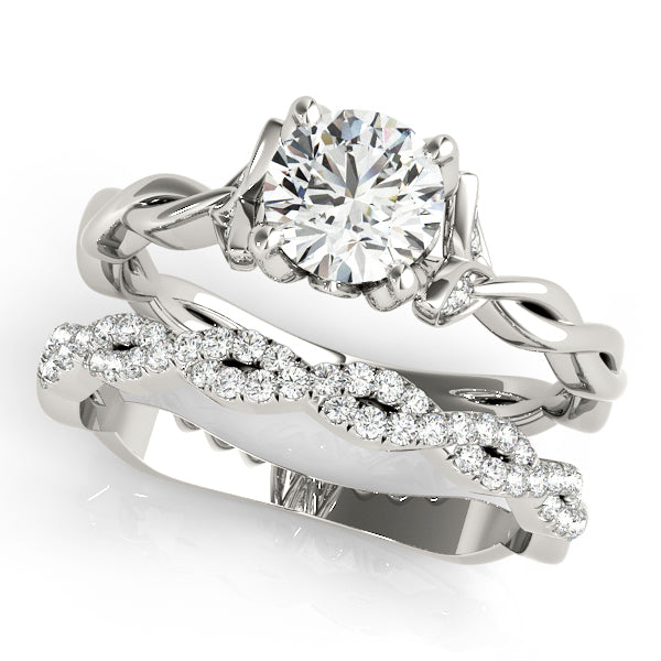 14K White Gold 0.75 ct Round Diamond Solitaire Ring