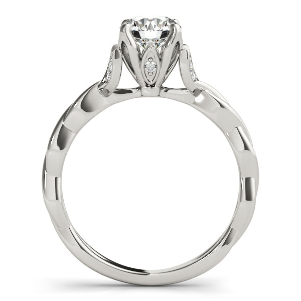 Platinum 7/8 ct Round Diamond Engagement Ring