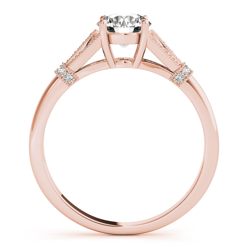 14K Rose Gold 1 5/8 ct tw Vintage Diamond Engagement Ring