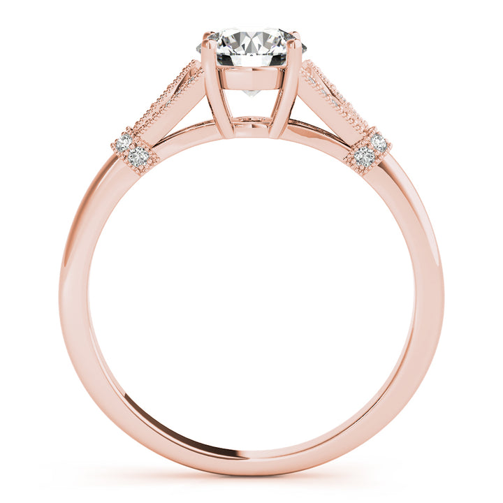 14K Rose Gold 1 5/8 ct tw Vintage Diamond Engagement Ring