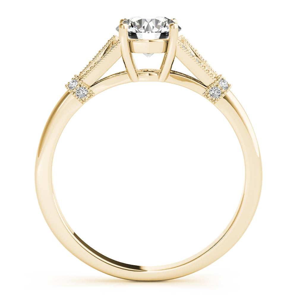 18K Yellow Gold 1 5/8 ct tw Vintage Diamond Engagement Ring