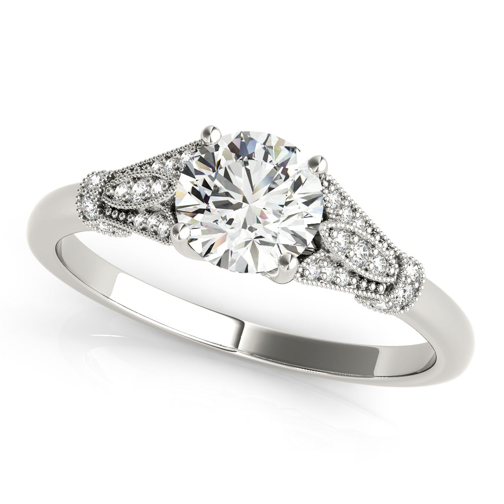 14K White Gold 1 5/8 ct tw Vintage Diamond Engagement Ring