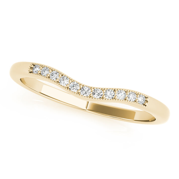 14K Yellow Gold Diamond Wedding Ring