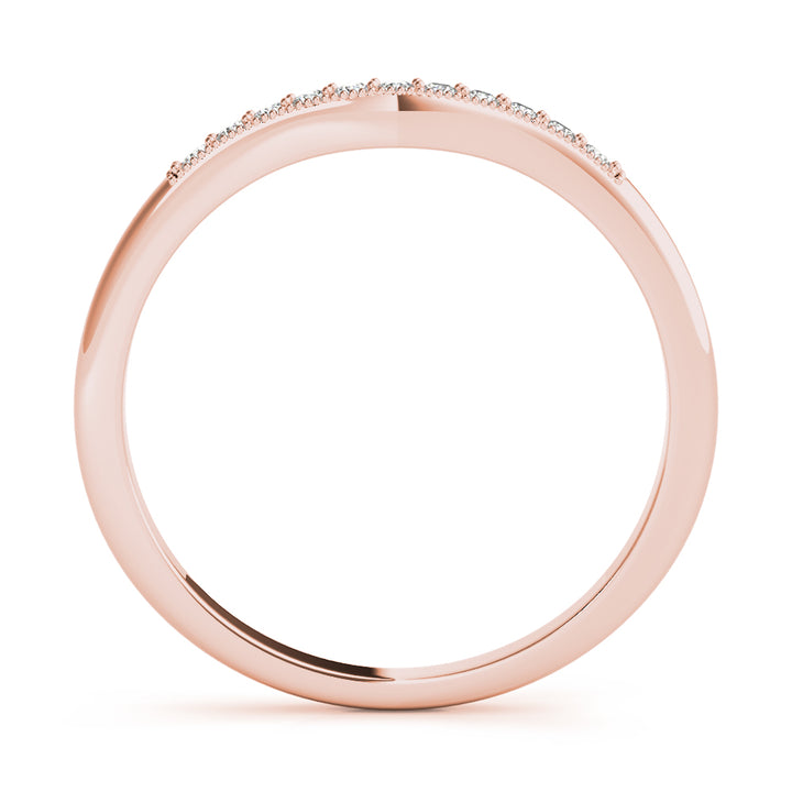 14K Rose Gold 0.11 ctw Diamond Wedding Band