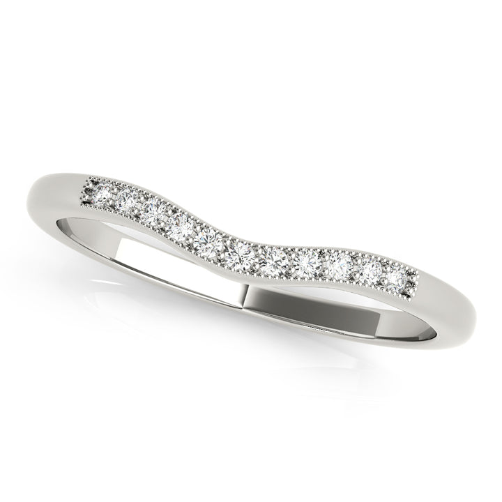 14K White Gold Diamond Wedding Ring