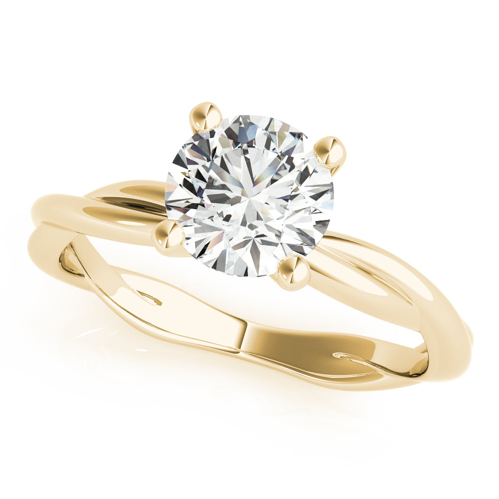 18K Yellow Gold Round Diamond Fashion Ring