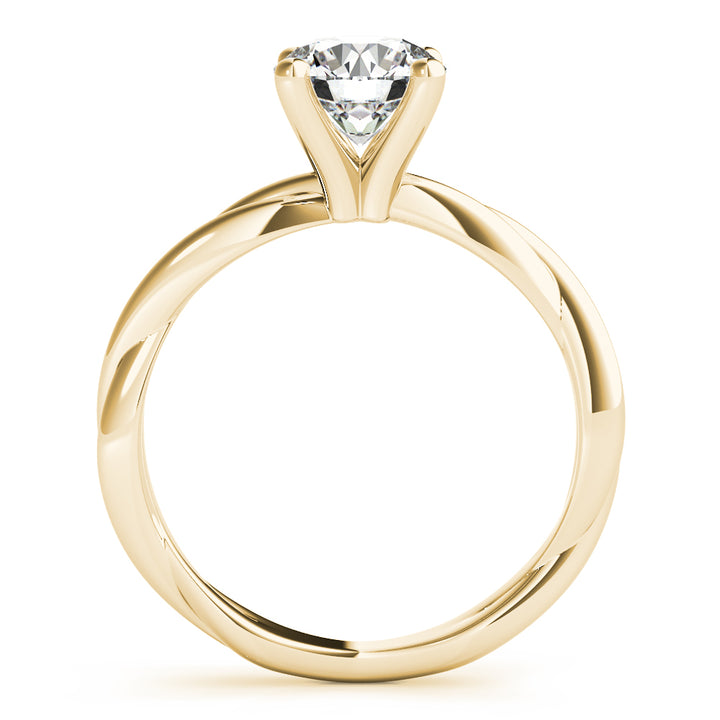 18K Yellow Gold Round Diamond Fashion Ring