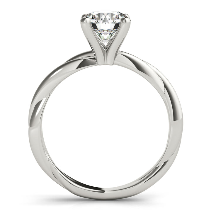 18K White Gold 1 CT Round Diamond Ring