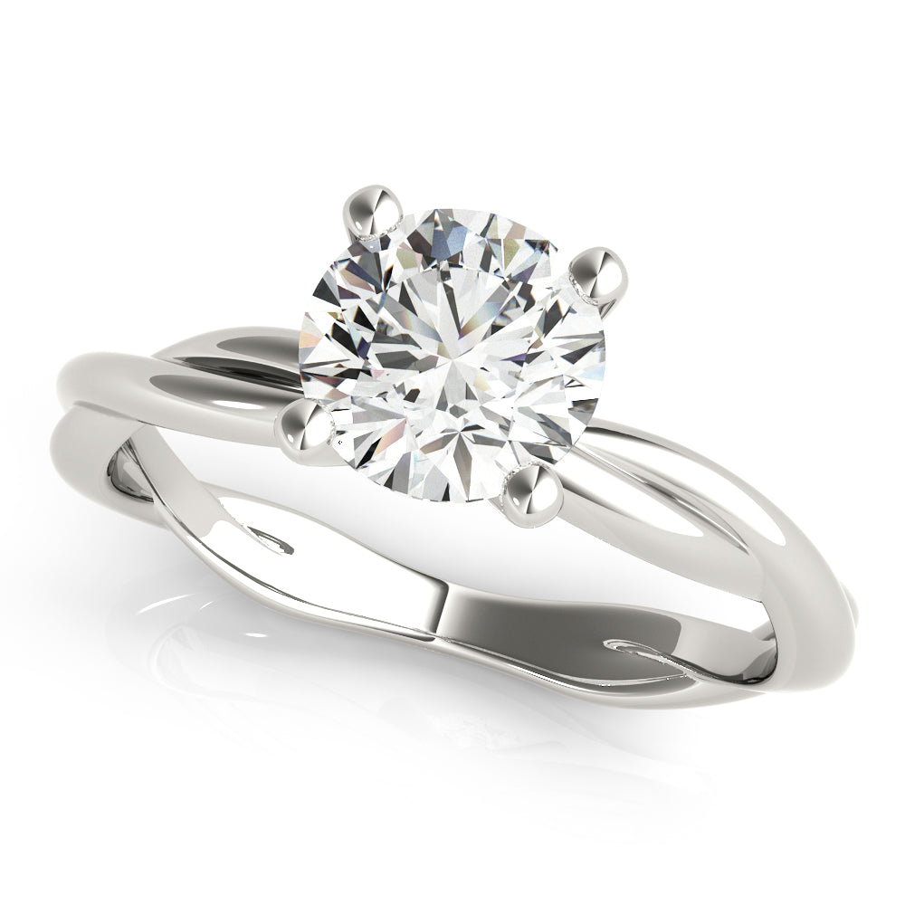 18K White Gold 1 CT Round Diamond Ring