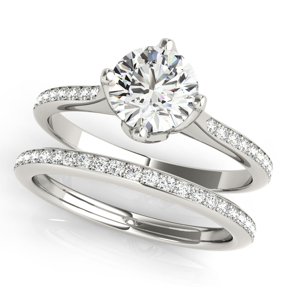 14K White Gold 1 ct Diamond Engagement Ring