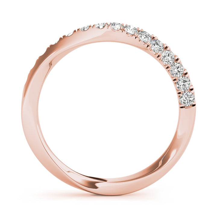 18K Rose Gold 1/5 ct tw Diamond Wedding Ring