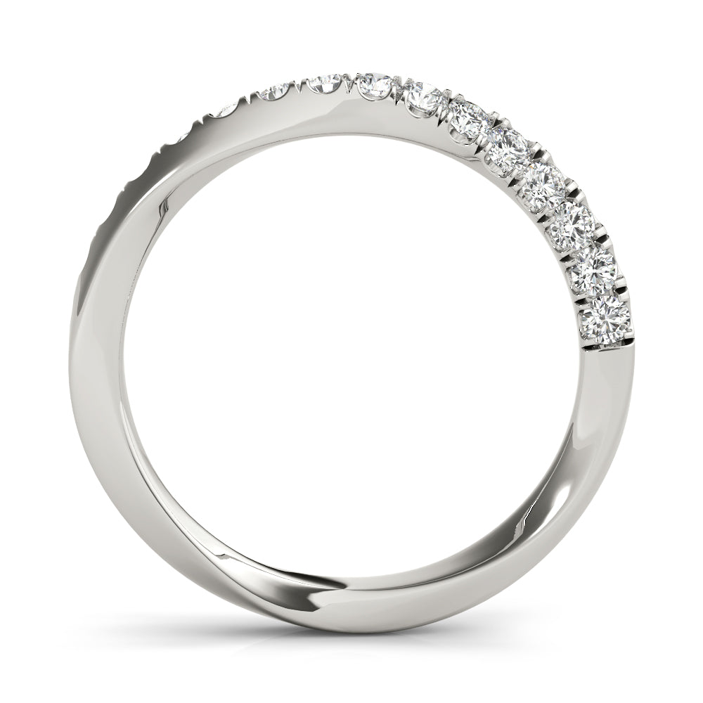 18K White Gold 0.21ctw Diamond Wedding Band